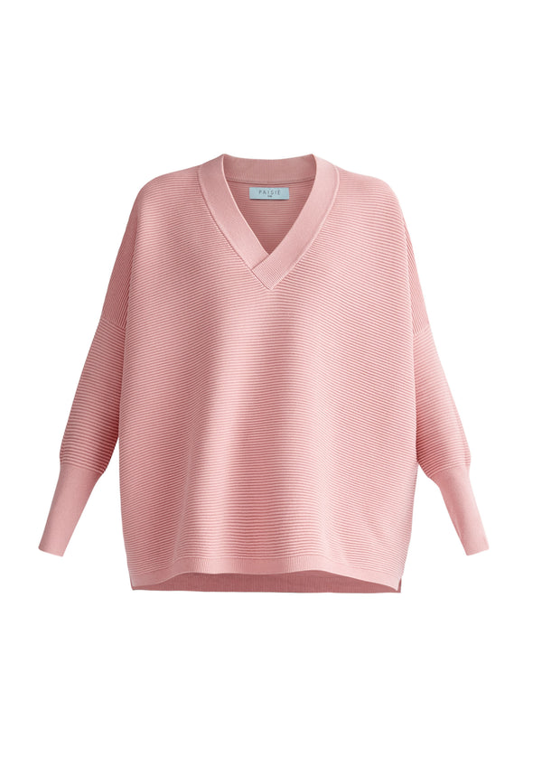 Paisie Paisie V-Neck Ribbed Jumper