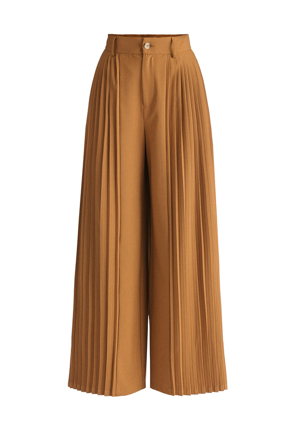 Paisie Pleated Wide Leg Trousers