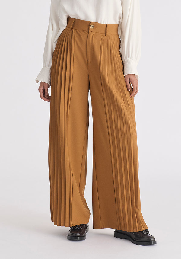 paisie Pleated Wide Leg Trousers