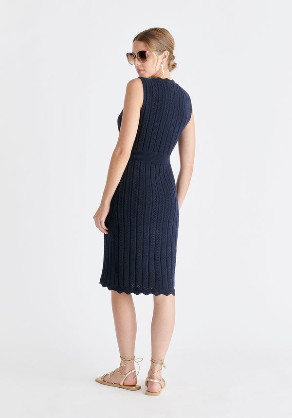 Paisie Pointelle Knitted Dress