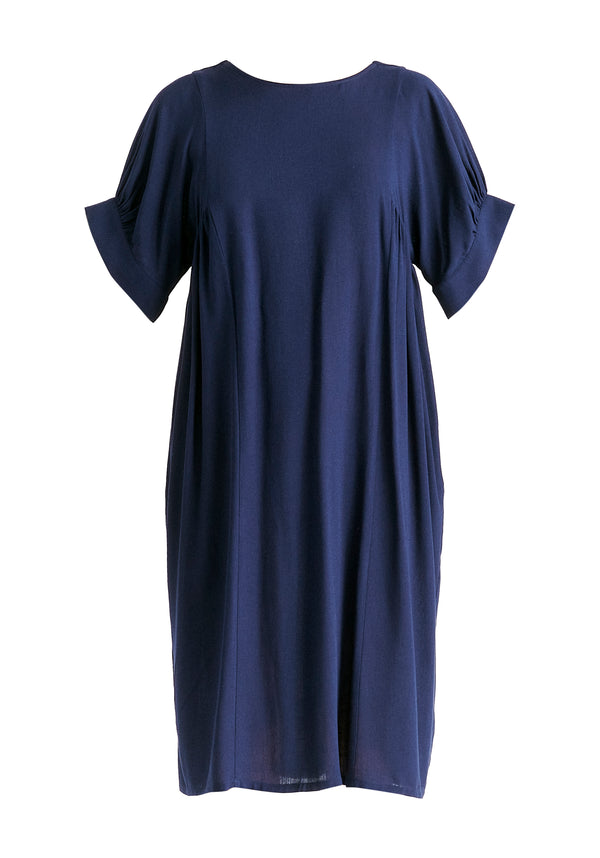 Paisie Relaxed Fit Dress With Back Bow Detail