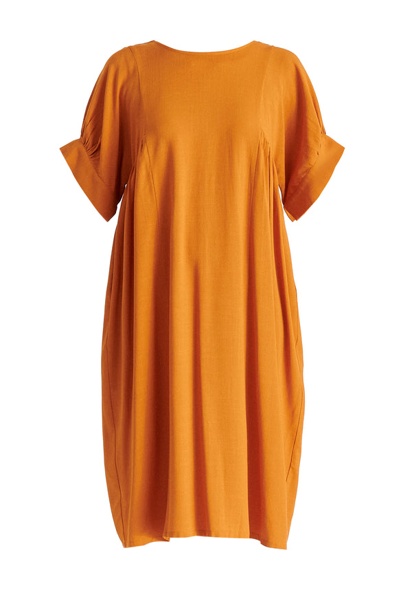 Paisie Relaxed Fit Dress With Back Bow Detail