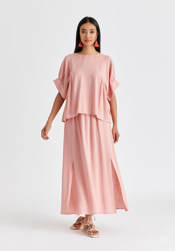 Paisie Relaxed Fit Top With Back Bow Detail