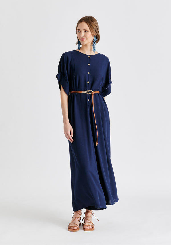 Paisie Relaxed Fit Wide Leg Jumpsuit With Belt