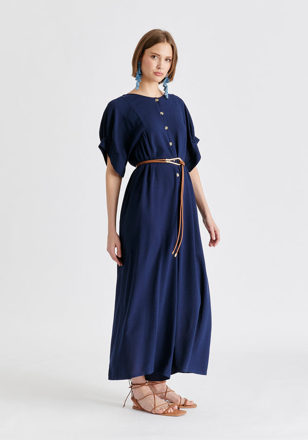 Paisie Relaxed Fit Wide Leg Jumpsuit With Belt