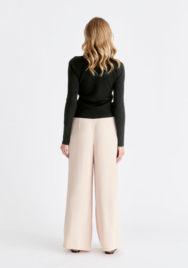 Paisie Ribbed Drawstring Top