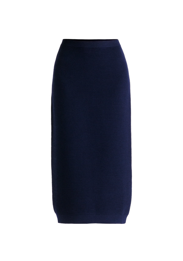 Paisie Ribbed Midi Skirt