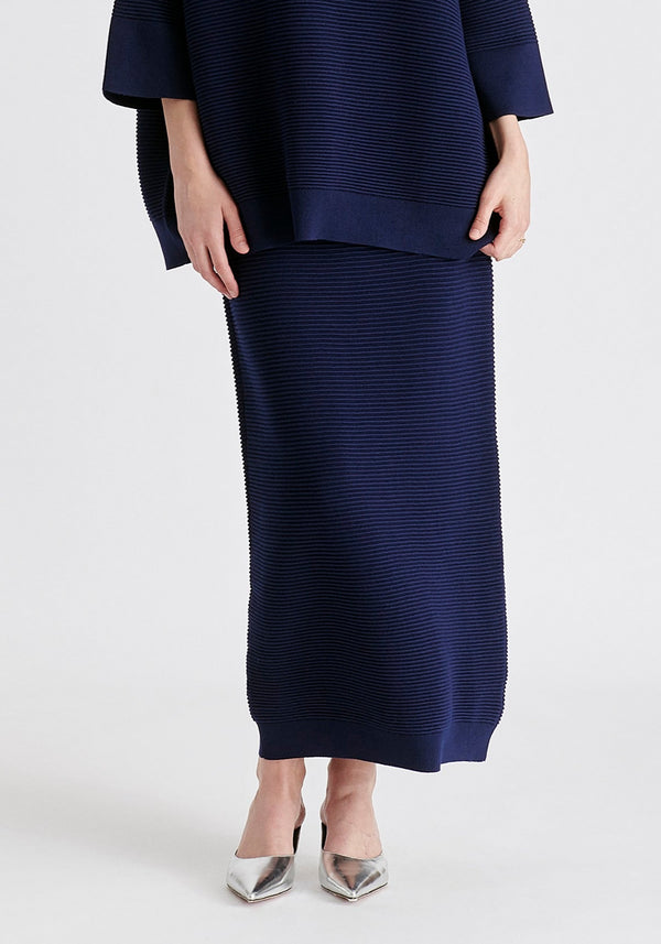 paisie Ribbed Midi Skirt