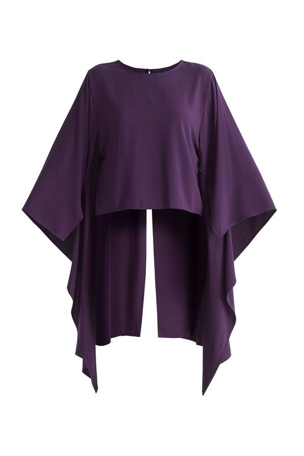 Paisie Round Neck Cape Top