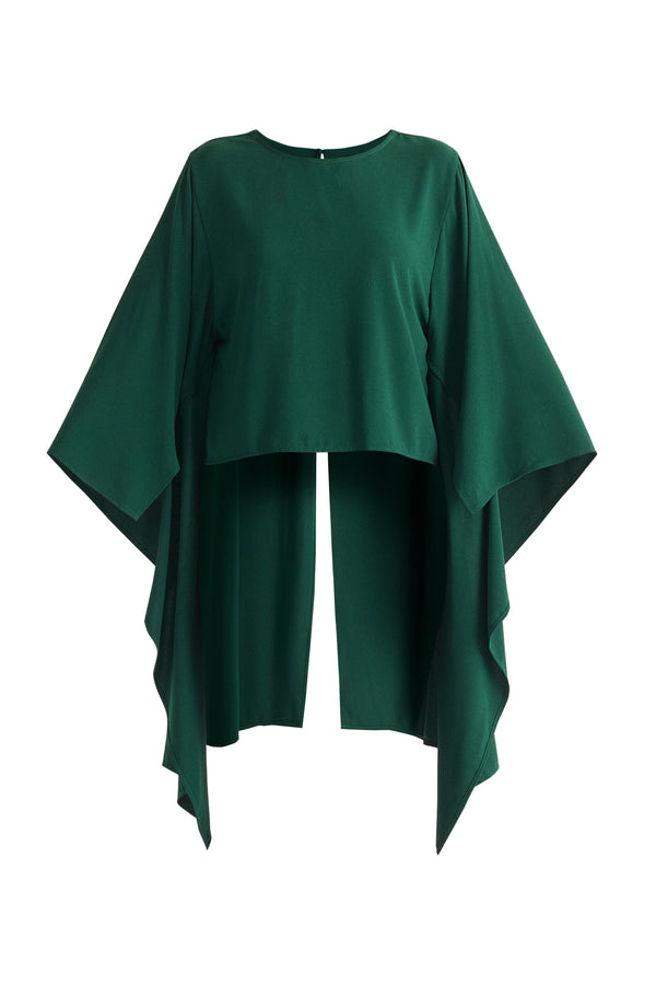 Paisie Round Neck Cape Top