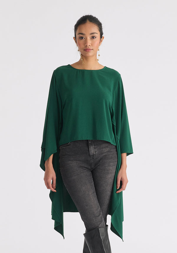 paisie Round Neck Cape Top