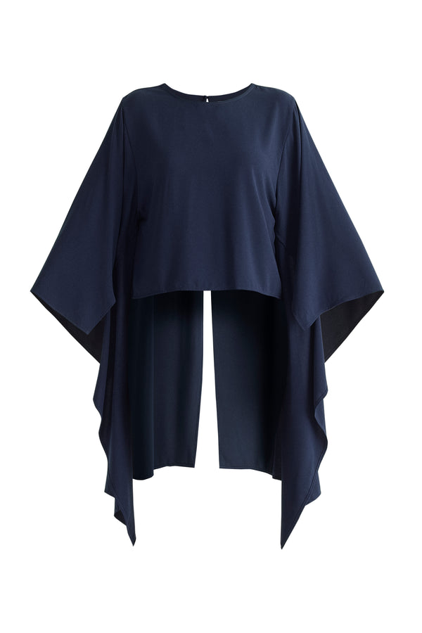 Paisie Round Neck Cape Top