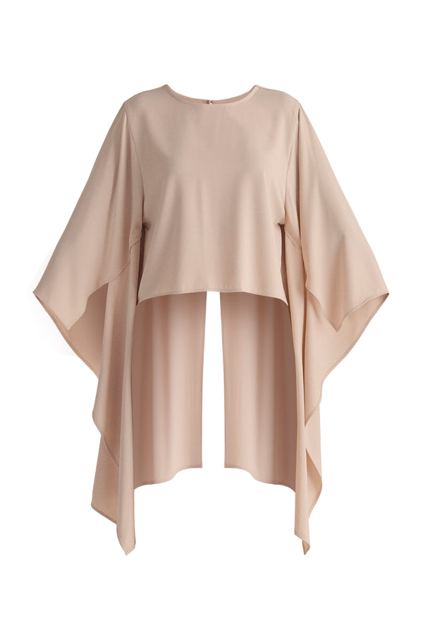 Paisie Round Neck Cape Top