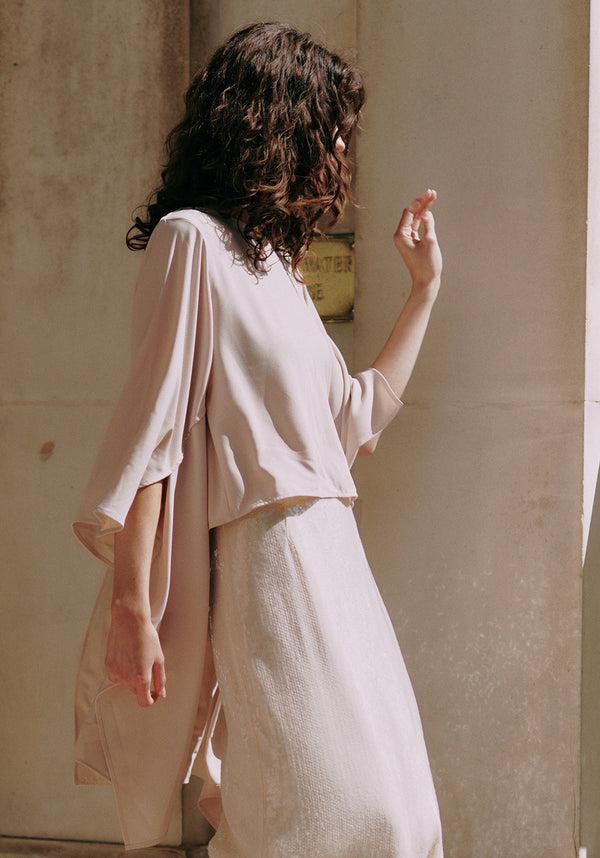 Paisie Round Neck Cape Top