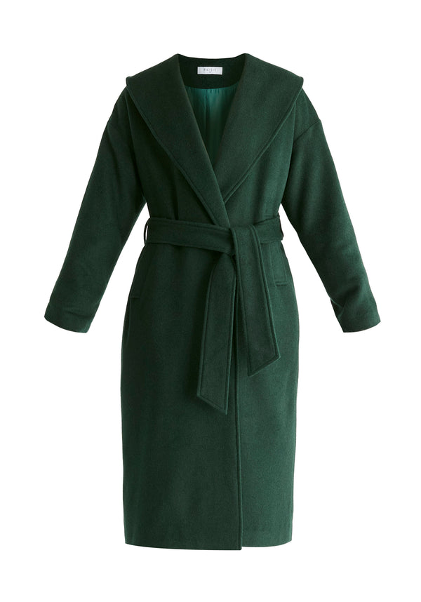 Paisie Shawl Collar Wool Coat With Belt