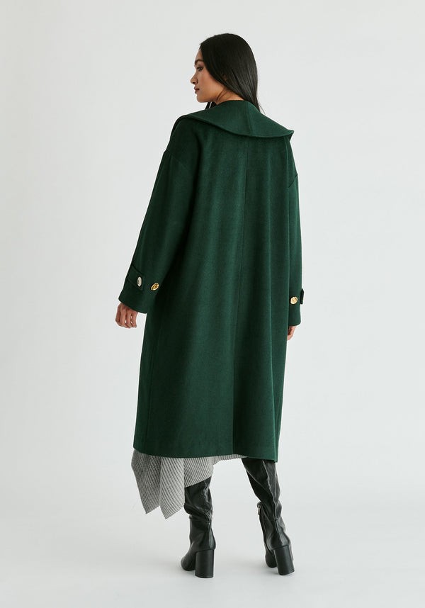 Paisie Shawl Collar Wool Coat With Belt