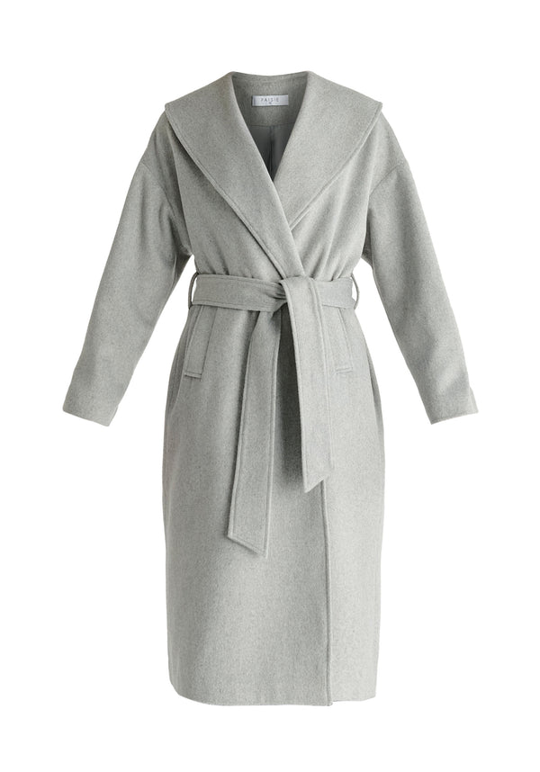 Paisie Shawl Collar Wool Coat With Belt
