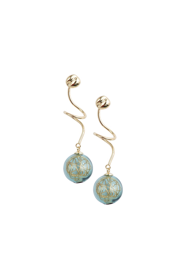 Paisie Swirl Sphere Earrings
