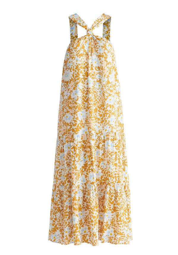 Paisie Tiered Halterneck Maxi Dress