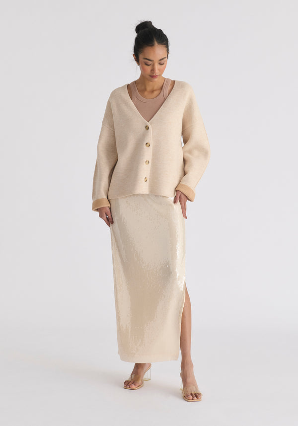 Paisie Two-Tone Cardigan