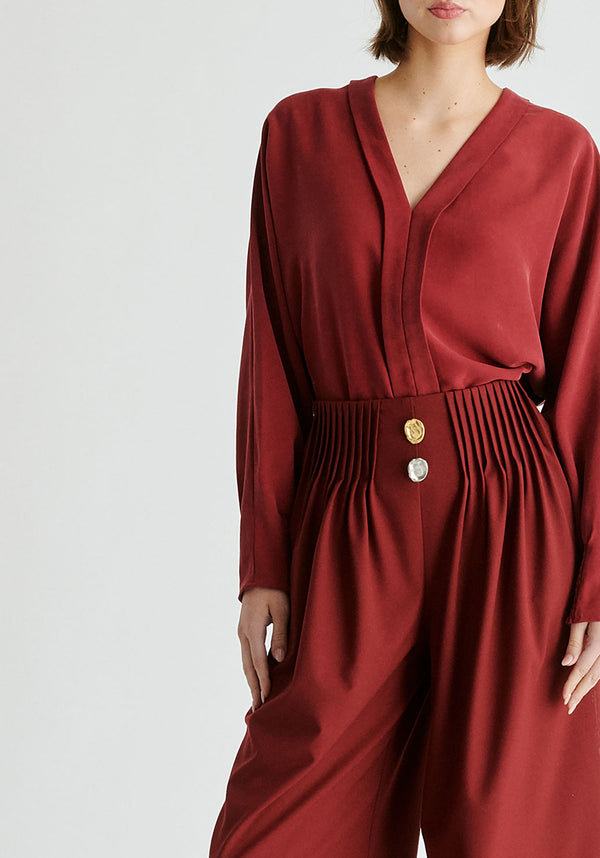 paisie V-Neck Batwing Blouse