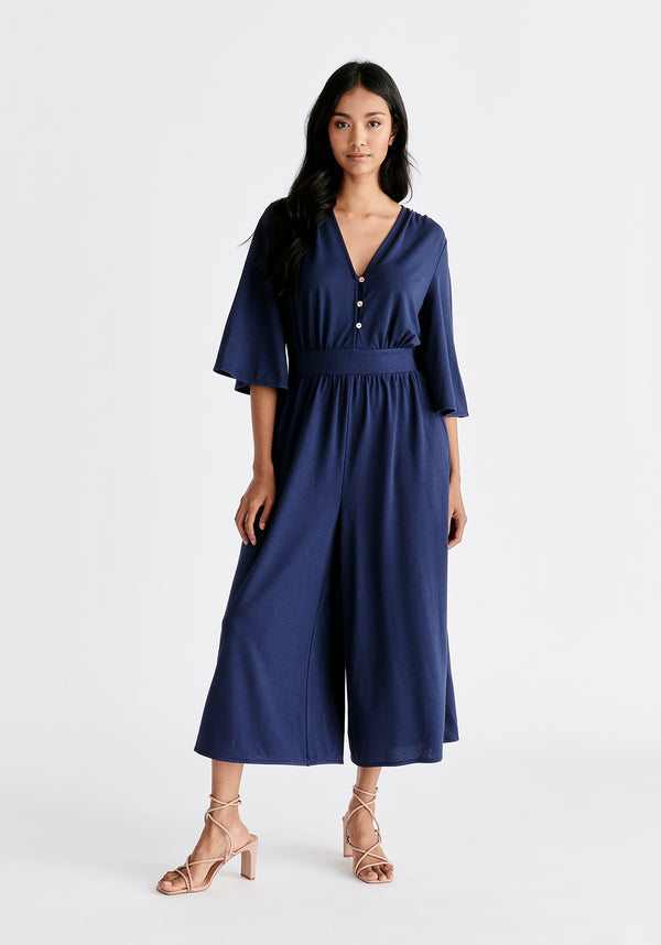 paisie V-Neck Culotte Jumpsuit
