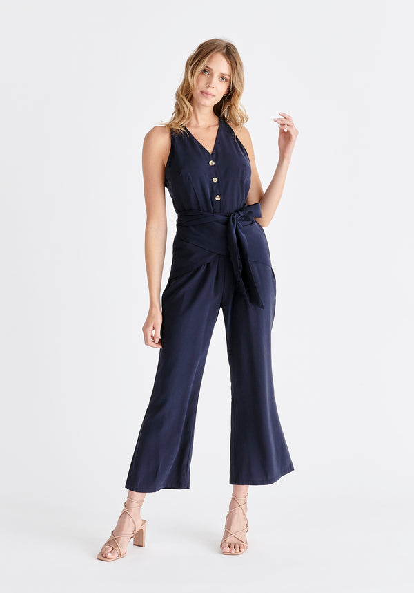 Paisie Waist Tie Jumpsuit