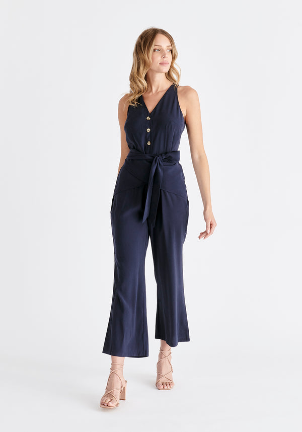 Paisie Waist Tie Jumpsuit