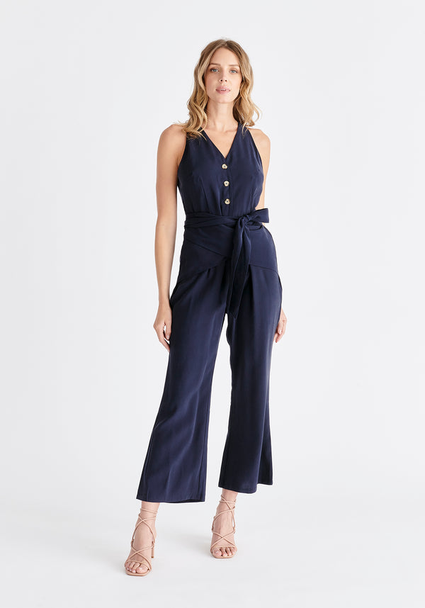 paisie Waist Tie Jumpsuit