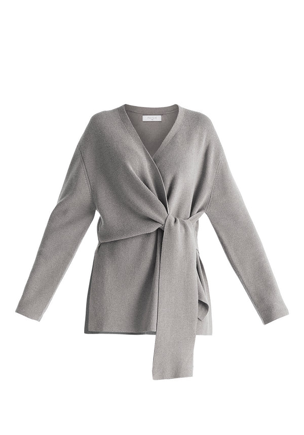 Paisie Wrap Side Tie Knit Jumper