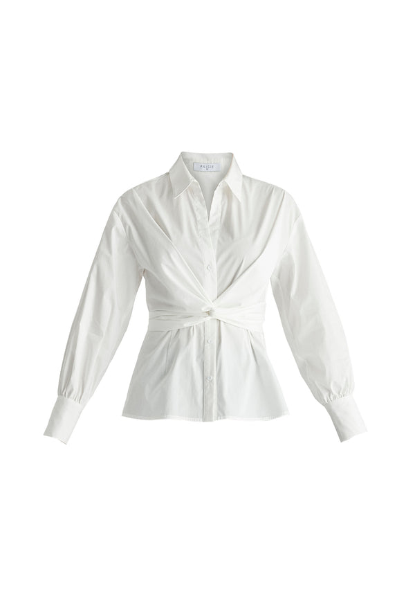 Paisie Wrap Tie Waist Shirt