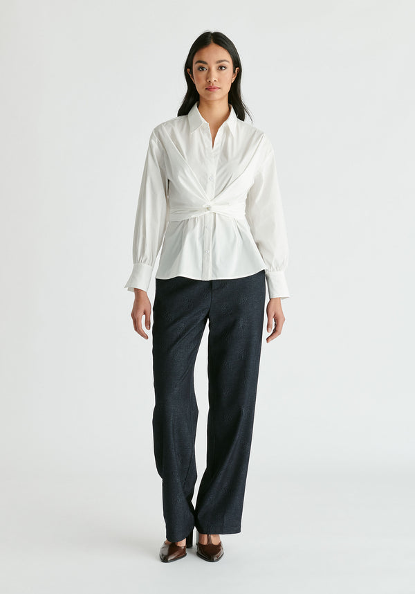 Paisie Wrap Tie Waist Shirt