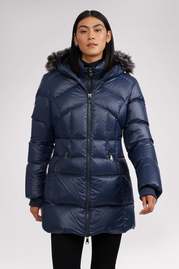 pajar canada Ares Women's Puffer Jacket w/Faux Fur Trim