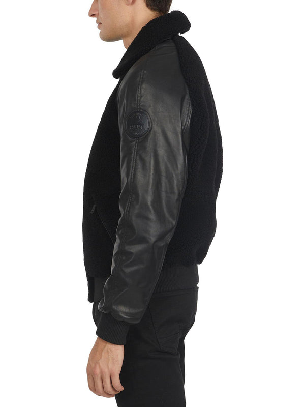 Pajar Canada Campbell Men's Shearling And Leather Varsity Jacket