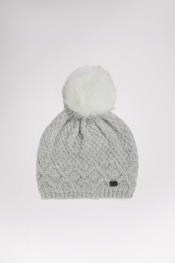 pajar canada Cold Women's Knit Hat with Faux Fur Pompom