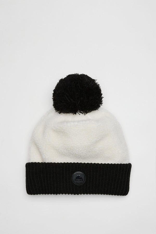 pajar canada Indio Women's Sherpa Hat w/Pompom and Rib Cuff