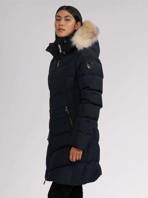 Pajar Canada January Women's Quilted Puffer W/ Faux Fur - BLACK