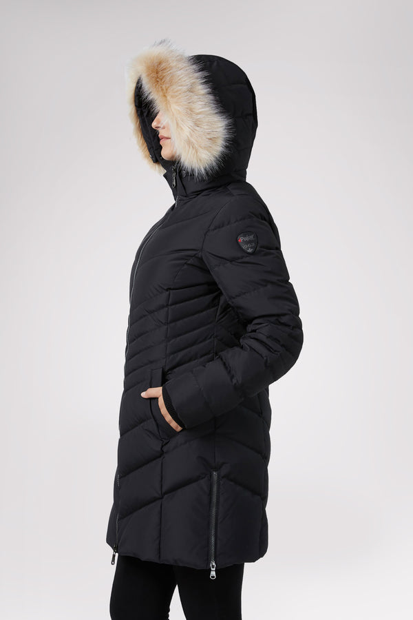 Pajar Canada Queens Quilted Puffer W/Faux Fur Hood Trim