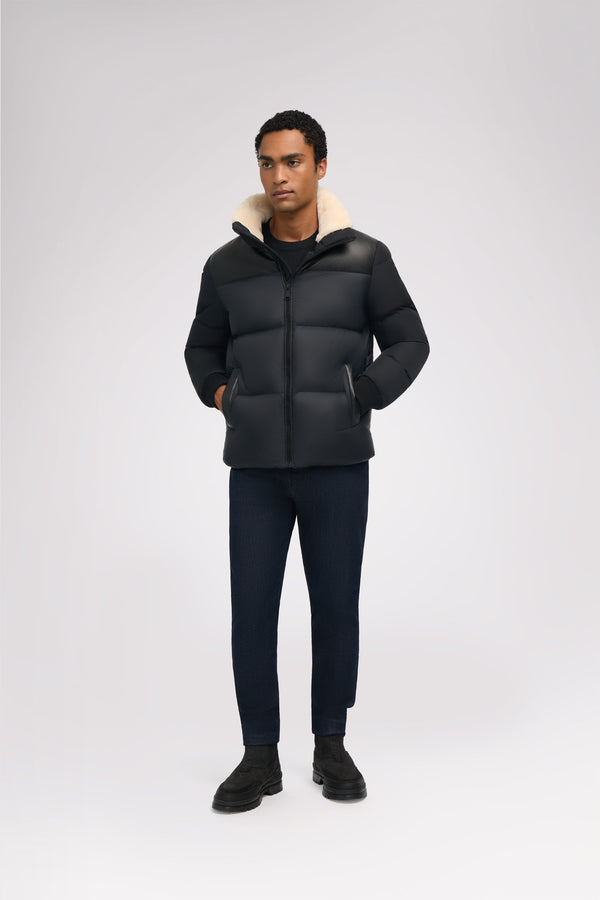 pajar canada Rigel Men's Mixed Media Faux Shearling Puffer