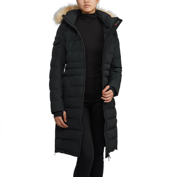 Pajar Canada Venice Women's Long Puffer W/ Removable Faux-fur Trim