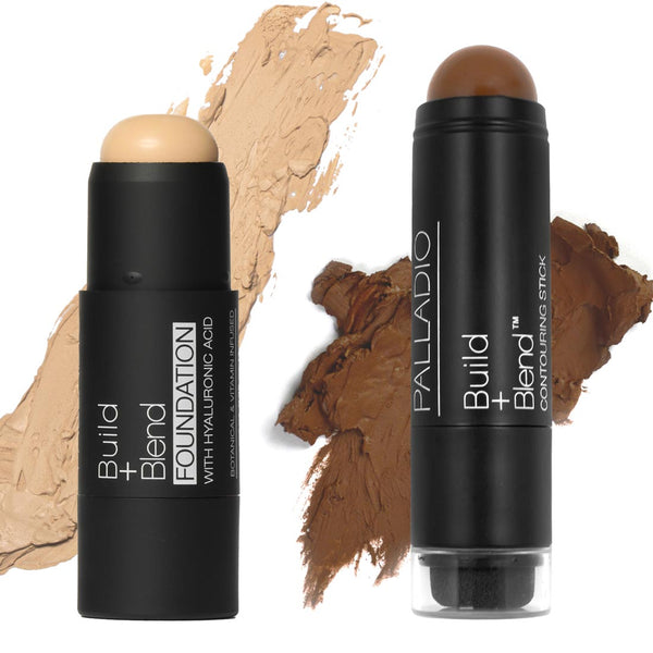 palladio BUILD + BLEND FOUNDATION + CONTOUR BUNDLE Natural Beige - Amber Rose