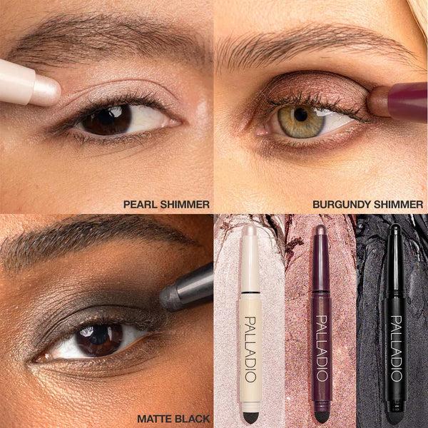 Palladio Burgundy Smokey Eyeshadow Stick Trio None