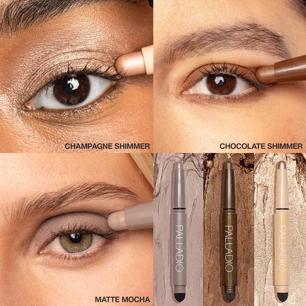 Palladio Latte Makeup Eyeshadow Stick Trio