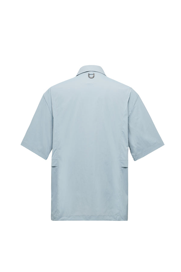 Palladium WOVEN POLO SL BLUE GRAY