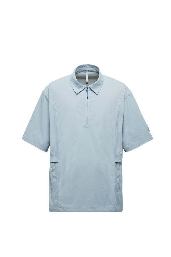 palladium WOVEN POLO SL BLUE GRAY