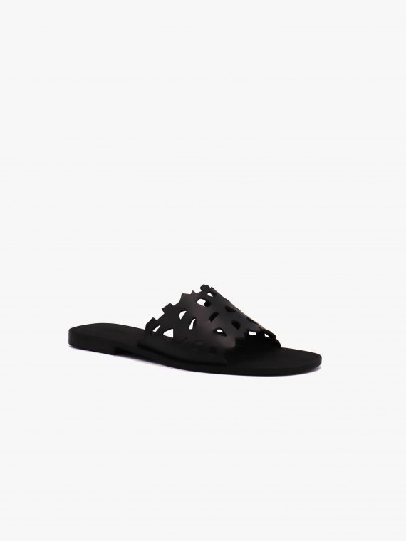 Pallas Black Greek Slippers