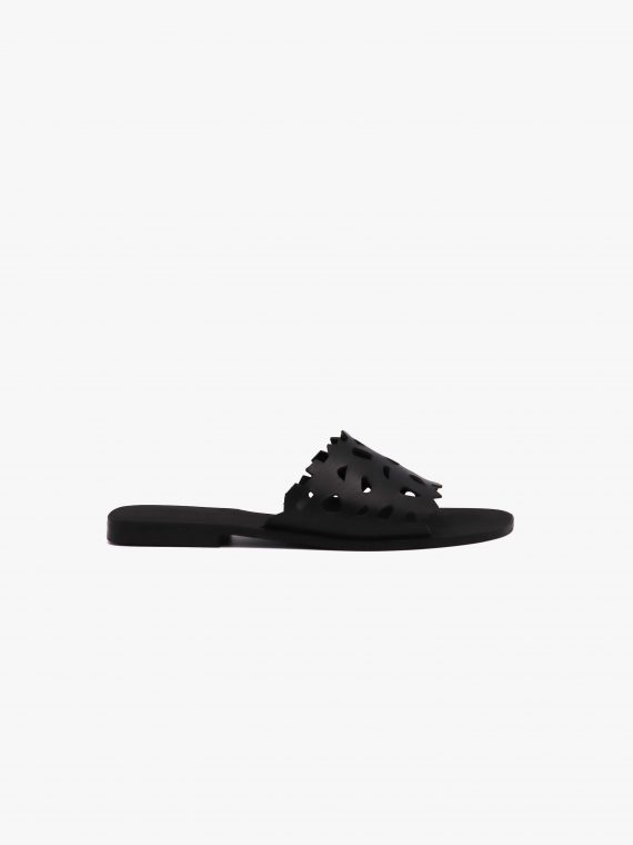 pallas Black Greek Slippers