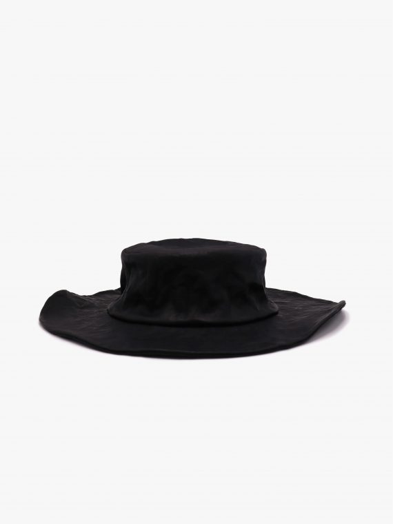 pallas Black Leather Hat