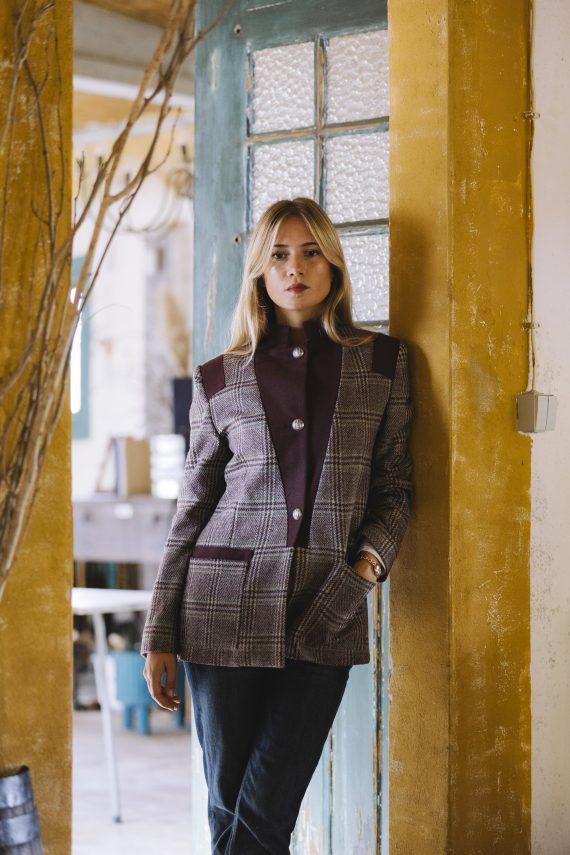 pallas Carson Blazer Burgundy