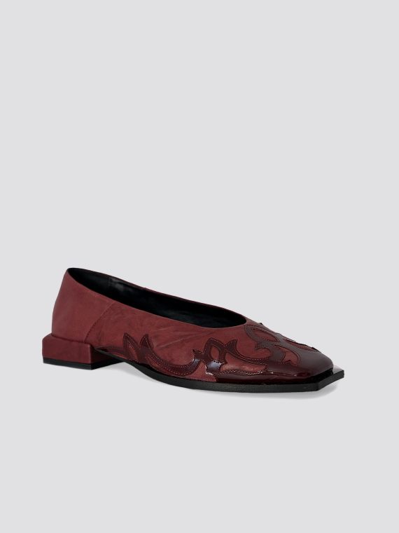 Pallas Fire Ballerinas Burgundy